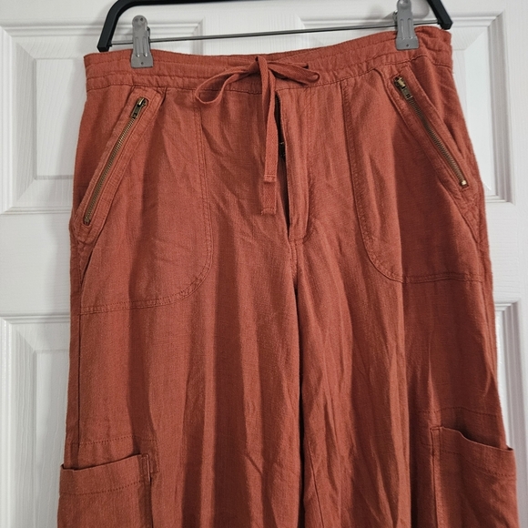Dex Terracotta Wide Leg Pants - Picture 2 of 6
